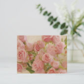 キャンバスに描かれたバラのポストカード ポストカード (スタンド正面)