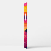 キャンバスに油絵を描く。島の夕日。M Case-Mate iPhoneケース (裏面 / 右)