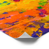 キャンバスに油絵を描く。黄色い木。アーモダント ポスター (角)