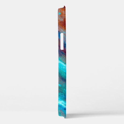 キャンバスに油絵。抽象芸術アートの背景F Case-Mate iPhoneケース (裏面 / 右)