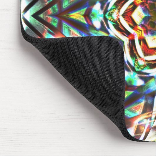 キャンバスに見えるテクスチャを持つカラー万華鏡 マウスパッド (コーナー)