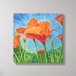 キャンバスのポピー印刷 キャンバスプリント