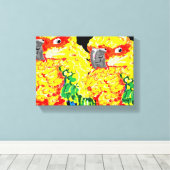 キャンバスのラップ/パーティクルが集まる キャンバスプリント (インサイチュ (ウッドフロア))