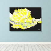 キャンバスのラップ/黄色のバラ キャンバスプリント (インサイチュ (ウッドフロア))