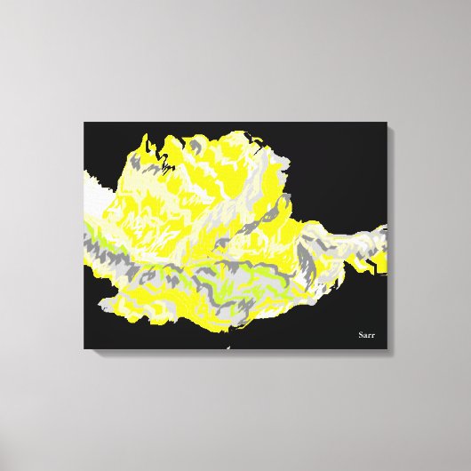 キャンバスのラップ/黄色のバラ キャンバスプリント (正面)