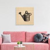 キャンバスのヴィンテージのじょうろ キャンバスプリント (インサイチュ (リビング))
