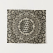 キャンバスの曼荼羅の生命の花 タペストリー (正面(横))