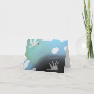 キャンバスの正義からの"平和"メッセージカード カード