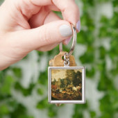 (キャンバスの油)エデンの園 キーホルダー (手)