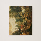 (キャンバスの油)エデンの園 ジグソーパズル (縦)