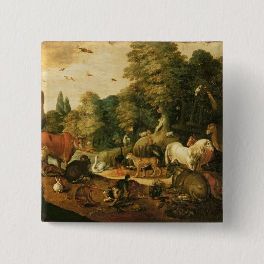 (キャンバスの油)エデンの園 缶バッジ (正面)