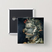 、(キャンバスの油)、Arcimboldo、ジウゼッペ水をまいて下さい 缶バッジ (正面&裏面)