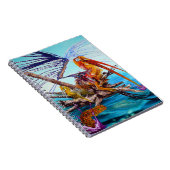 キャンバスの絵画のノートの遠くにな油を飛ばす時間 ノートブック (右側)