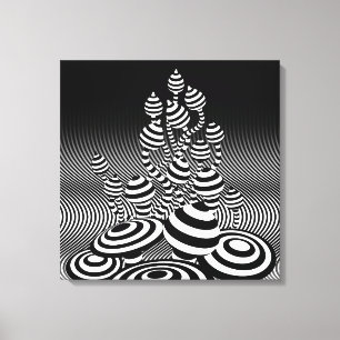 キャンバスの黒い及び白魔術は1m sq.急速に広まります キャンバスプリント