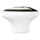 キャンバスのEnsoの円そして盆栽の木 セラミックノブ (側面)