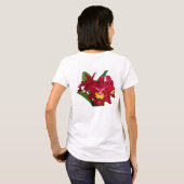 キャンバスのTシャツの蘭の油すべて暗い色 Tシャツ (裏面フル)
