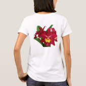 キャンバスのTシャツの蘭の油すべて暗い色 Tシャツ (裏面)