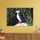 キャンバスを包んだ大西洋のパフインを刻んだ キャンバスプリント (インサイチュ (リビング))