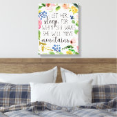 キャンバスを目を覚ますと彼女を眠らせる キャンバスプリント (インサイチュ (寝室))