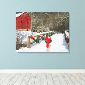 キャンバスアートウィンターシーン キャンバスプリント (インサイチュ (ウッドフロア))