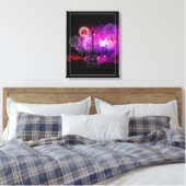 キャンバスアートエッフェルタワー花火 キャンバスプリント (インサイチュ (寝室))