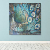 キャンバスアートプリントピーコック キャンバスプリント (インサイチュ (ウッドフロア))