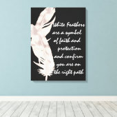 キャンバスアートホワイトフェザー キャンバスプリント (インサイチュ (ウッドフロア))