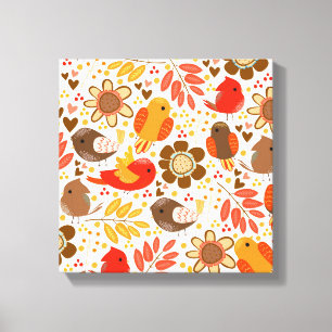 キャンバスアート秋鳥 キャンバスプリント