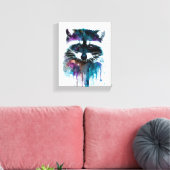 キャンバスアート - ラクーン 水彩画 (インサイチュ (リビング))