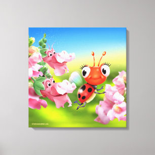 キャンバスウォールプリントLadybug フレンドリー Snap Dragons キャンバスプリント
