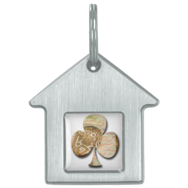 キャンバスクローバー ペットネームタグ (正面)