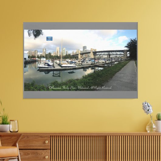 キャンバスグレー（水辺52） RFPMDesigns ©️ 2019/24 キャンバスプリント (インサイチュ (リビング))