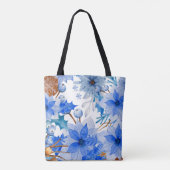 キャンバストートバッグ、トートバッグ付フローラプリント、 トートバッグ (裏面)