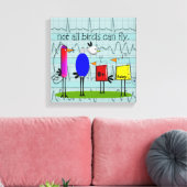 キャンバスナースお洒落バード キャンバスプリント (インサイチュ (リビング))