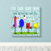 キャンバスナースお洒落バード キャンバスプリント (インサイチュ (ウッドフロア))