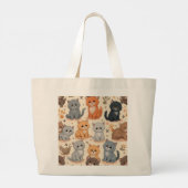 キャンバスバッグトートバッグ大容量 ラージトートバッグ (裏面)