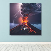 キャンバスパーソナライズされたに稲妻嵐が吹き荒れる キャンバスプリント (インサイチュ (ウッドフロア))