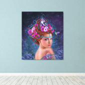 キャンバスフラワークイーン キャンバスプリント (インサイチュ (ウッドフロア))