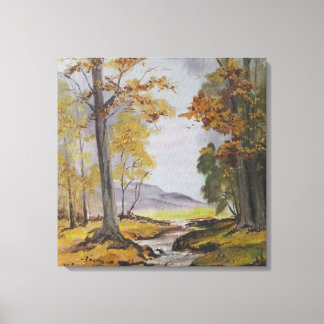 キャンバスプリントアン絵画ヘイズのフォレストストリーム キャンバスプリント