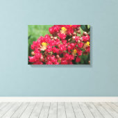 キャンバスプリントザレッドクレープマートル開花 キャンバスプリント (インサイチュ (ウッドフロア))