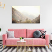 キャンバスプリント秋の日の村マウンテンフォト キャンバスプリント (インサイチュ (リビング))