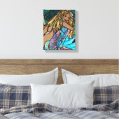 キャンバスプリント色彩の鮮やか – ステイングラスマーメイド キャンバスプリント (インサイチュ (寝室))