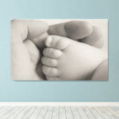 キャンバスプリント - 新生児の誕生やカスタマイズ (インサイチュ (ウッドフロア))