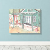 キャンバスプリント「水彩画/クリスタルコーブ キャンバスプリント (インサイチュ (ウッドフロア))