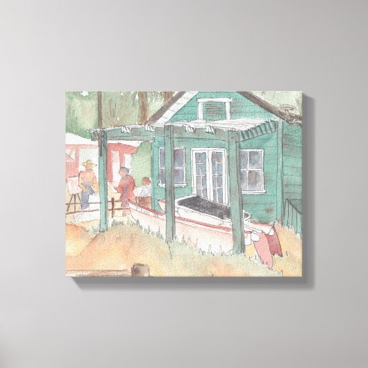 キャンバスプリント「水彩画/クリスタルコーブ キャンバスプリント (正面)