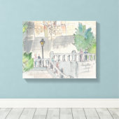 キャンバスプリント「水彩画/ブロワのシャトー キャンバスプリント (インサイチュ (ウッドフロア))