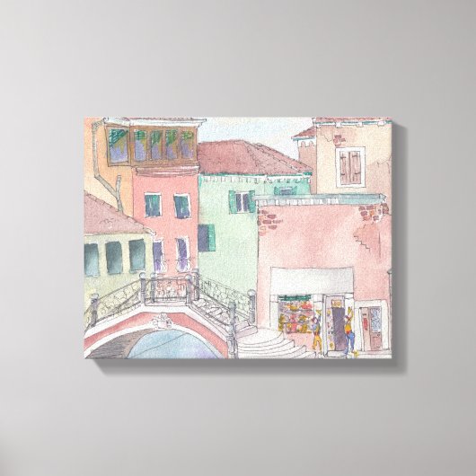 キャンバスプリント"水彩画/ヴェネツィアイタリア キャンバスプリント (正面)