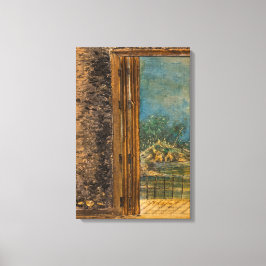 キャンバスプリント - 海の景色の木上のアクリル画
