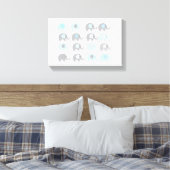 キャンバスプリント - 青い象 (インサイチュ (寝室))