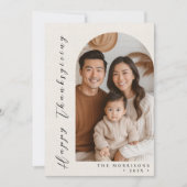 キャンバスホワイトカスタムフォトハッピー感謝祭 シーズンカード (正面)